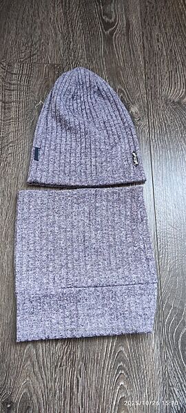 Комплект шапка шарф баф