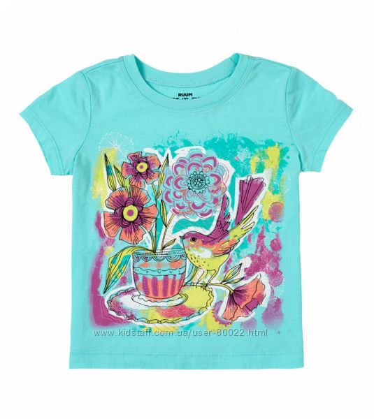 Яркие футболки Ruum из США на девочку 2-3 лет