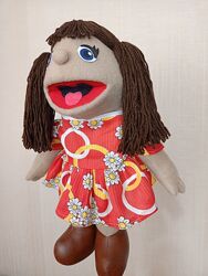 Настя кукла на руку с открывающимся ртом