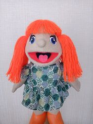 Юля кукла на руку с открывающимся ртом