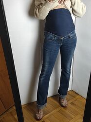 Прямые стрейтчевые джинсы для беременных H&M на р.46 M