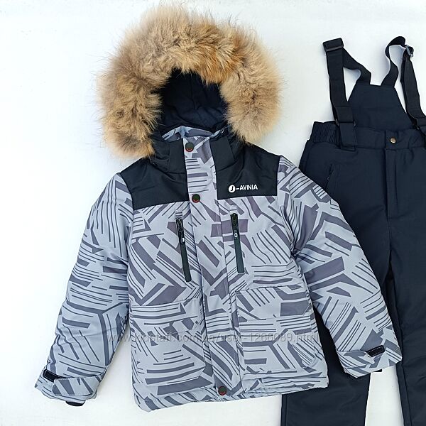 Дитячий зимовий роздільний комбінезон хлопчика термо 128 134