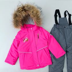 Дитячий зимовий термокомбінезон для дівчинки новий мембрана на флісі