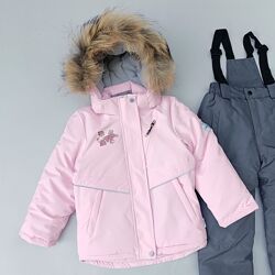 Дитячий зимовий термокомбінезон для дівчинки новий мембрана на флісі