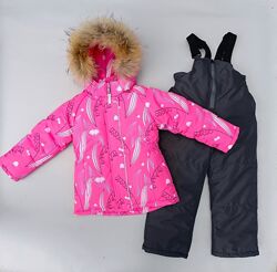 Дитячий зимовий роздільний термокомбінезон куртка напівкомбінезон мембрана