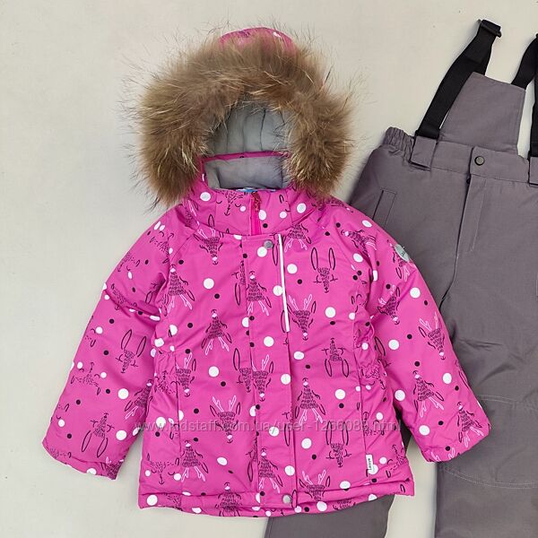 Зимовий термокомбінезон для дівчинки 3-4 років термо теплий новий роздільни