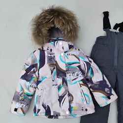 Зимовий термокомбінезон куртка  штани для дівчинки 3-5 років новий теплий
