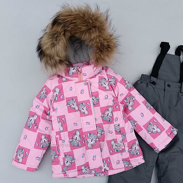Зимовий дитячий термокомбінезон для дівчинки 4 рочки