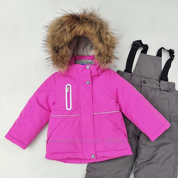 Зимовий дитячий термокомбінезон для дівчинки роздільний термо теплий 2-5 р.