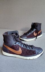 Кожаные хайтопы , высокие кроссовки. Фирменные Nike. Размер 41