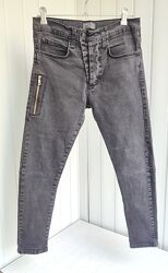 Мужские джинсы стрейч на болтах. Фирменные Zara. W 32