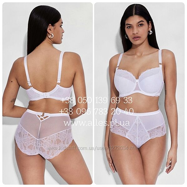 Alles Glow - білосніжний бюстгальтер, трусики, комплект. Польща