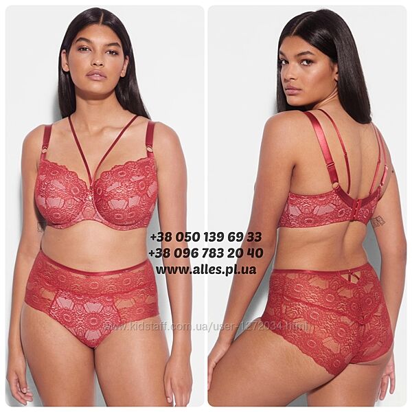Alles Bohemian Vibe - червоний бюстгальтер, трусики, комплект. Польща