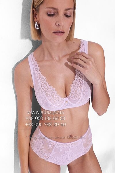 Alles Hush Blush мереживна колекція бюстгальтер, трусики, комплект. Польща