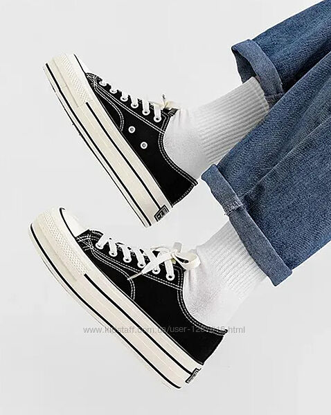 Кеди чорні текстильні