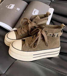 Високі кеди під замшу