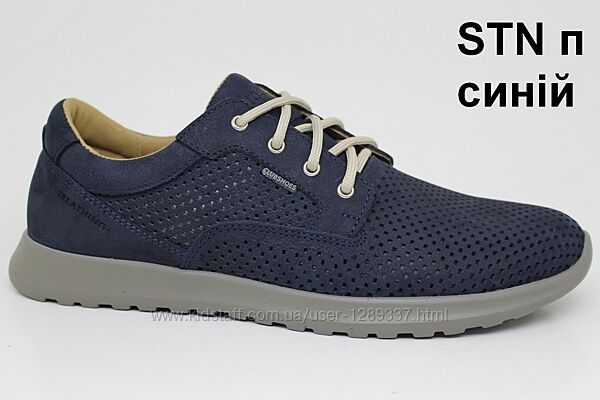 Туфли мужские Clubshoes темно-синие кожаные с перфорацией