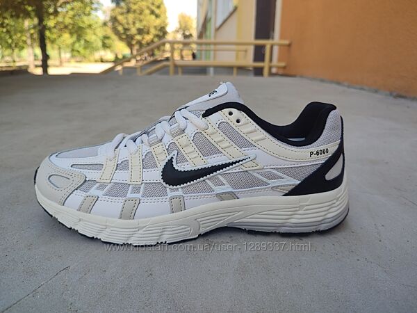 Кроссовки мужские Nike P - 6000 White Grey кожа сетка