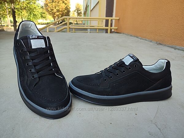 Кеды, кроссовки мужские DAV Bumer натуральный нубук черные
