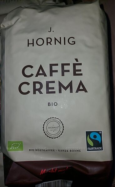 Кава J. Hornig Caffe Crema Bio в зернах 1 кг
