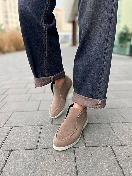 Лофери жіночі GREMMY 207/1 капучіно весна-осінь, замша натуральна 5790