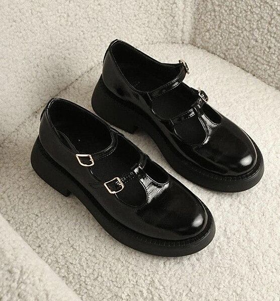 Туфлі жіночі Jasmine 843 чорні весна-осінь, шкіра лакована 5621