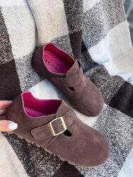 Клоги жіночі EGGA WDP1660-32 шоколадні весна-осінь, замша натуральна 5764