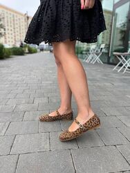 Балетки жіночі ZEMIRA 33-7 леопард весна-осінь, замша натуральна 5511