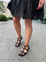 Босоніжки жіночі Notta bene BS-0124 чорні літо, шкіра натуральна 5562