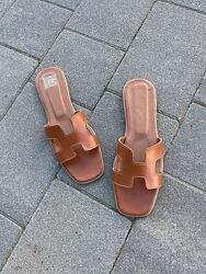 Шльопанці жіночі Notta bene TS-0124 руді літо, шкіра натуральна 5561