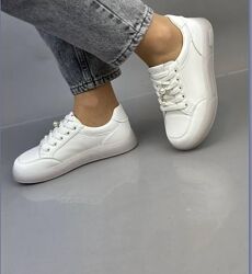 Кеди жіночі ALLSY 75053 білі весна-осінь, шкіра натуральна 5801