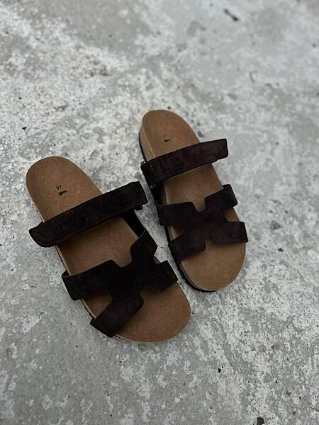 Шльопанці жіночі Arcoboletto 522 шоколадні літо, замша натуральна 5935