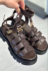 Босоніжки жіночі Jasmine 41 шоколадні літо, шкіра натуральна 5940