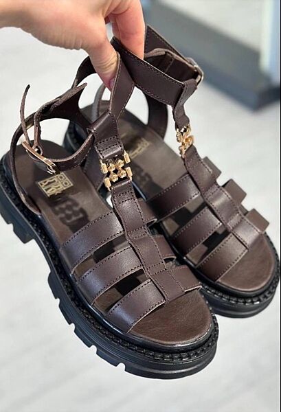 Босоніжки жіночі Jasmine 41 шоколадні літо, шкіра натуральна 5940