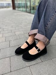 Лофери жіночі MOD GAR 9764 чорні весна-осінь, замша натуральна 5807