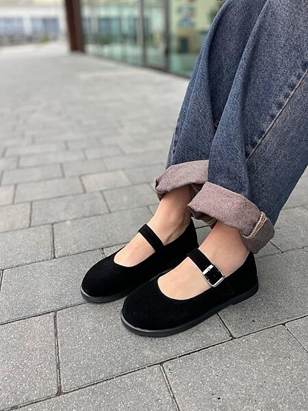 Лофери жіночі MOD GAR 9764 чорні весна-осінь, замша натуральна 5807