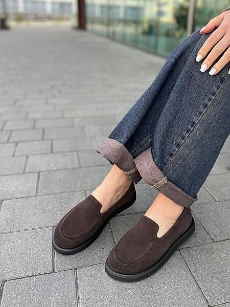 Балетки жіночі M. KRAFT T-79 коричневі весна-осінь, замша натуральна 5789