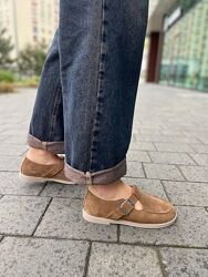 Лофери жіночі VANESSA T-304-01 пісочна весна-осінь, замша натуральна 5828