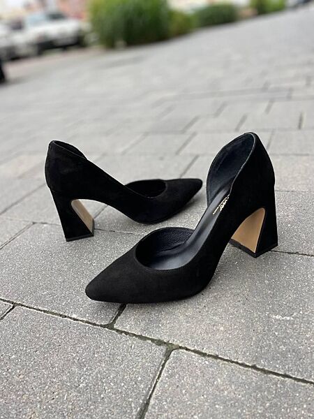 Туфлі жіночі LIRIO T0304/CT8057KP-47 чорні весна-осінь, замша натуральна 5450