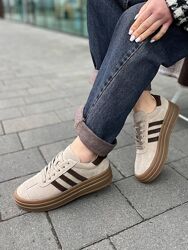 Кеди жіночі Notta bene K-0524 бежеві весна-осінь, замша натуральна 5812