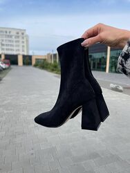 Черевики жіночі SEE SEVEN 1159 чорні весна-осінь, замша/велюр натуральна 5402