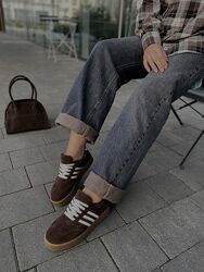 Кеди жіночі Tamei 2810-132 шоколадні весна-осінь, замша натуральна 6018