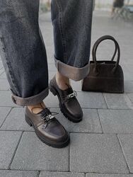 Туфлі жіночі Nikos 2129 шоколадні весна-осінь, шкіра натуральна 6037