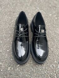 Топсайдеры женские Notta bene T-0225/57 черные весна-осень, кожа лакированн