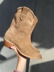 Ботинки женские NEW STYLE 13130 капучино весна-осень, замша натуральная 6069