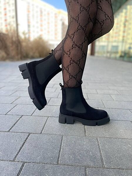 Черевики жіночі BIZONI 215/1 чорні зима, замша натуральна 5687