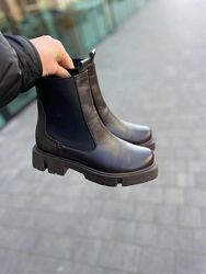 Черевики жіночі BIZONI 215/1 коричневі зима, шкіра натуральна 5635