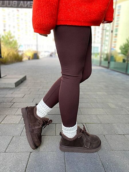 Угги женские ITTS 5263-41 коричневые зима, замша натуральная 6026