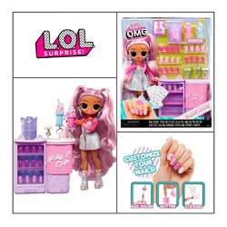Лялька 25см LOL OMG 15 сюрпризів, набір для манікюру, кафе Кітті К