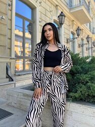 Трендовый брючный костюм Zebra софт туреччина 
